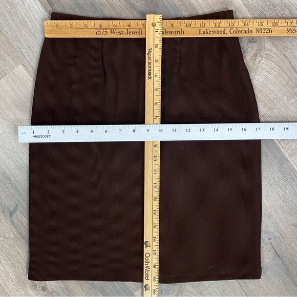 Reflections by Spiegel Vintage Ribbed Pull On Pencil Skirt Brown 4 - Picture 11 of 11